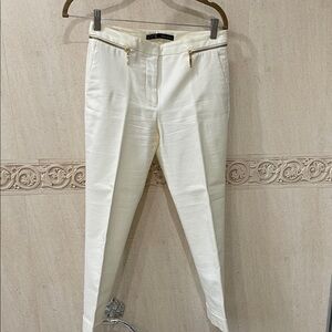 Zara Cream Pants with Gold Accents